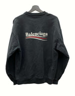 バレンシアガ BALENCIAGA Campaign Logo Sweatshirt キャンペーン ロゴ スウェットシャツ トレーナー クルーネック 黒 556147 スウェット ロゴ ブラック Lサイズ 104MT-900