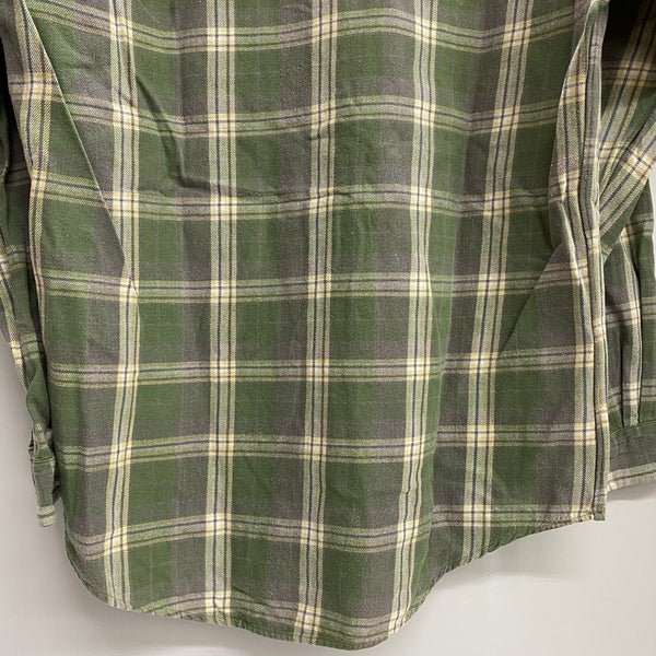 【曜日割引対象外】 ダブルアールエル RRL 90's フランネル ネルシャツ 長袖シャツ グリーン Mサイズ 201MT-4753 VB