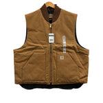 カーハート Carhartt 00's DUCK VEST ARCTIC QUILT LINED V01-BRN BROWN ブラウン ナイロンキルティングライナー コットン ダック 2XL ベスト ブラウン 3Lサイズ 101MT-3704