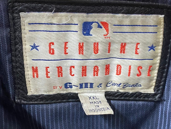 ジェニュイン マーチャンダイズ GENUINE MERCHANDISE MLB 90s ヤンキース  レザージャケット  スタジャン ジャケット ロゴ ブラック XXLサイズ 201MT-2336