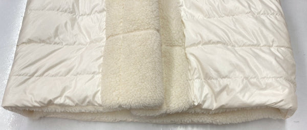 モンクレール MONCLER 17年 BAGAUD リバーシブル ダウンコート ボア DOWN COAT BOA 刺繍 IVORY アイボリー WHITE 白 F20931C51970 C0525 コート ロゴ ホワイト SIZE1 104LT-71