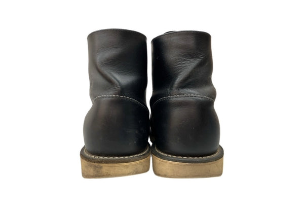 レッドウィング RED WING 6-inch CLASSIC ROUND TOE クラシック ラウンド スピードフック ワークブーツ アウトドア 8 1/2D 黒 8165 メンズ靴 ブーツ ワーク ブラック 26.5cm 104S-1071
