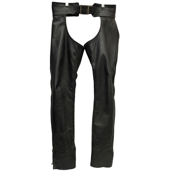 【曜日割引対象外】 バンソン VANSON レザーチャップス ライディングパンツ レザーパンツ USA製 ボトムスその他 ブラック 23サイズ 201MB-1004 VB