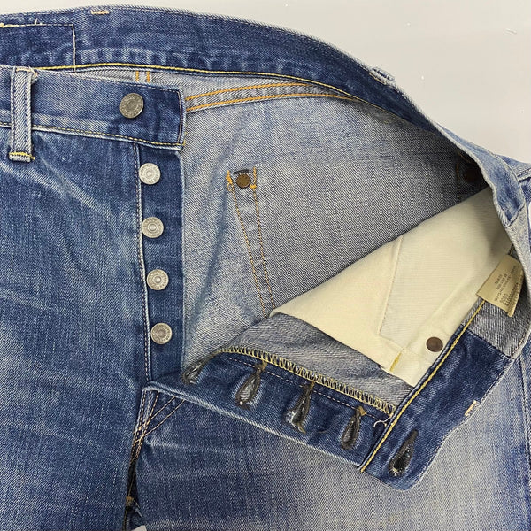 【曜日割引対象外】 リーバイス Levi's Vintage Clothing 55501 赤耳 55年モデル ペンキ デニム ブルー W36サイズ 201MB-1036 VB