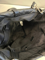 イアパピヨネ ear PAPILLONNER バックル 巾着ショルダーバッグ  本革 黒 2Way EAZ1021212A0008 バッグ レディースバッグ ショルダーバッグ・メッセンジャーバッグ ブラック 101bag-218