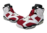 ナイキ NIKE 20年製 AIR JORDAN 6 RETRO CARMINE エア ジョーダン レトロ カーマイン AJ6 スウッシュロゴ 白 赤 黒 CT8529-106 メンズ靴 スニーカー レッド 27.5cm 104S-845