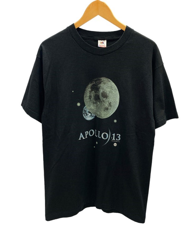 ヴィンテージ Vintage 90s 90's Apollo 13 アポロ FRUIT OF THE LOOM 黒 半袖  Tシャツ プリント ブラック Lサイズ 101MT-2416