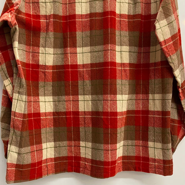 【曜日割引対象外】 ペンドルトン PENDLETON 50's オープンカラー ウール チェックシャツ 長袖シャツ レッド Mサイズ 201MT-3853 VB