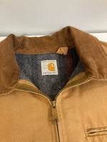 カーハート Carhartt 80's 80年代 100周年 100YEARS デトロイトジャケット ワークジャケット ジップアップ ダック地 裏地ブランケット VINTAGE ヴィンテージ - ジャケット ブラウン 101MT-5326