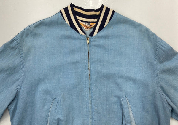 ヴィンテージ vintage 50s 50年代 PENNY'S ペニーズ 棒TALON ジップアップ ダンガリー アウター 水色 青 ジャケット 無地 ブルー 104MT-1358