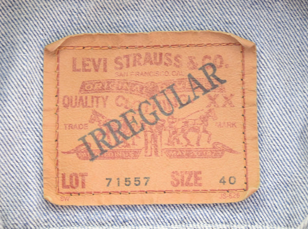 リーバイス Levi's 00s 71557 IRREGULAR ボタン裏J20 日本製 赤タブ欠損 JT121 40 ジャケット ブルー 103MT-3073