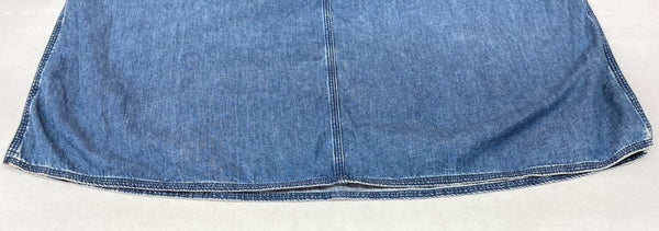 エムエムシックス MM6 メゾンマルジェラ Maison Margiela 2019年モデル 半袖 Vネック デニム ドレス サイドスリット DENIM インディゴ S52CT0376 S30512 ワンピース ワンポイント ネイビー SIZE38 104LT-138