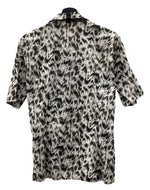 バックラッシュ BACKLASH ISAMU KATAYAMA リバティープリント+リザード シャツ アロハ レオパード柄 半袖 開襟 白 -201977 半袖シャツ 総柄 ホワイト Mサイズ 104MT-1678