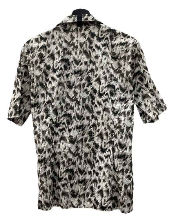 バックラッシュ BACKLASH ISAMU KATAYAMA リバティープリント+リザード シャツ アロハ レオパード柄 半袖 開襟 白 -201977 半袖シャツ 総柄 ホワイト Mサイズ 104MT-1678