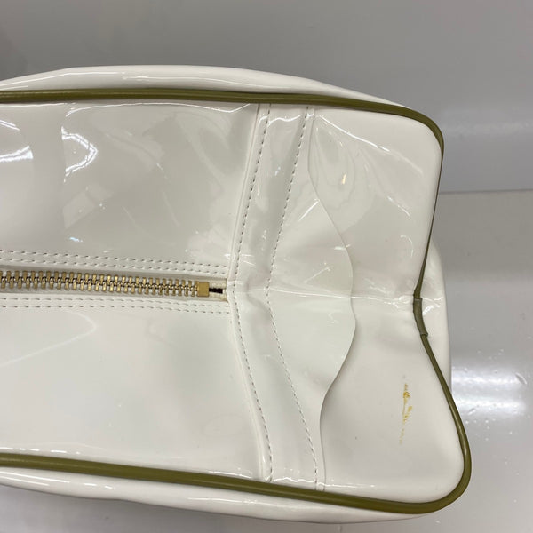 【曜日割引対象外】 アディダス adidas 80's エナメル ボストンバッグ 兼松 日本製 バッグ メンズバッグ ボストンバッグ ホワイト 201goods-805 VB