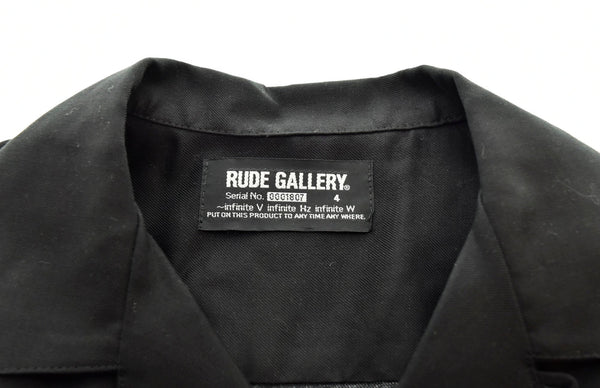 ルードギャラリー RUDE GALLERY マリア 刺繍 オープンカラーシャツ 黒 1807 4 半袖シャツ ブラック 103MT-1593