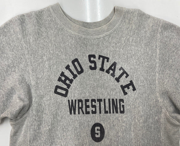 ウエアハウス WAREHOUSE BODIES 染み込み OHIO STATE オハイオ サイドリブ カレッジ 灰色 スウェット プリント グレー 104MT-2244