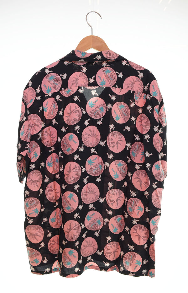 東洋エンタープライズ TOYOENTERPRISE DUKE KAHANAMOKU DUKE'S PALM TREE アロハシャツ ヤシの木 DK38334 ブラック LLサイズ 103MT-2787