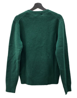 ラルフローレン RalphLauren POLO BEAR SWEATER ポロ ベア セーター クルーネック 刺繍 薄手 長袖 ニット 緑 セーター ロゴ グリーン Sサイズ 104MT-2302