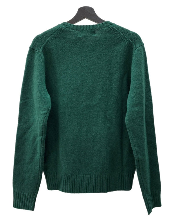 ラルフローレン RalphLauren POLO BEAR SWEATER ポロ ベア セーター クルーネック 刺繍 薄手 長袖 ニット 緑 セーター ロゴ グリーン Sサイズ 104MT-2302