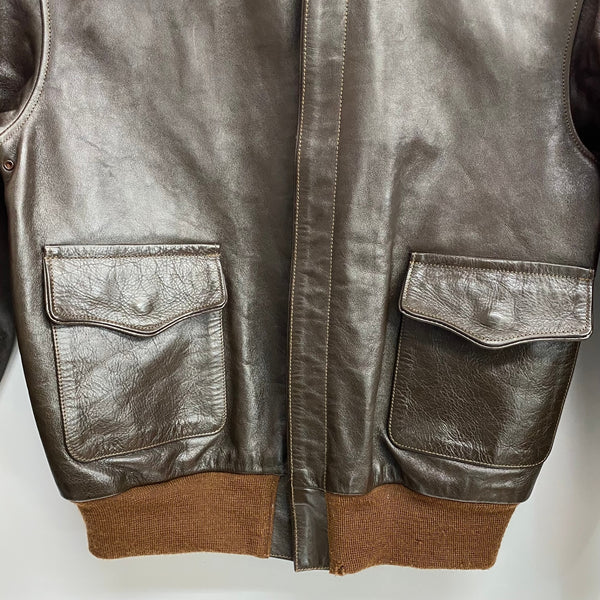 【曜日割引対象外】 リアルマッコイズ THE REAL McCOY'S トイズマッコイ Toys McCoy TYPE A-2 レザーフライト 30-1415 ジャケット ブラウン 40サイズ 201MT-3953 VB