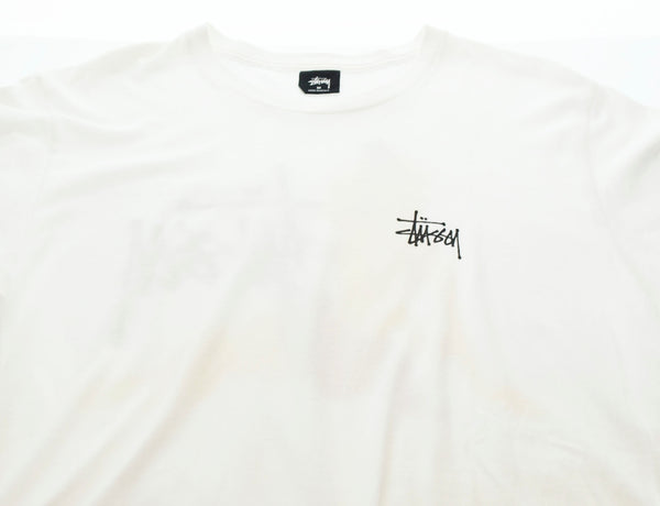 ステューシー  STUSSY ロゴ プリント 半袖Tシャツ 白 Tシャツ ロゴ ホワイト Mサイズ 103MT-550