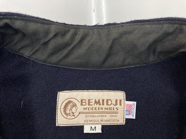 ヴィンテージ vintage 80s 80年代 BEMIDJI WOOLEN MILLS ダブルマッキーノ ロケットTALON USA製 紺 ジャケット 無地 ネイビー Mサイズ 104MT-1910