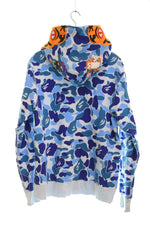 アベイシングエイプ A BATHING APE ABCcamo Tigercamo Full zip hoody ABCカモ タイガーカモ フルジップフーディ  001ZPK801003M パーカ ブルー Lサイズ 103MT-3233
