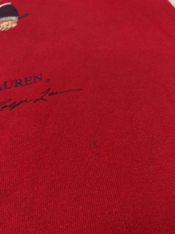 ラルフローレン RalphLauren POLO BEAR SWEATSHIRT ポロ ベア スウェット シャツ ホッケー トレーナー 長袖 赤 サイズ 170 スウェット プリント レッド 104MT-2051