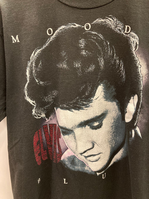 バンド band Elvis Presley エルヴィス プレスリー MOODY BLUE JERZEES US古着 バンドTシャツ Tシャツ ブラック Lサイズ 101MT-3262