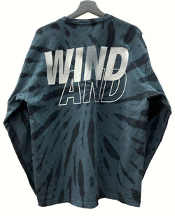 ウィンダンシー WIND AND SEA ダメージ クルーネック スウェット DAMAGED CREW NECK SWEAT 長袖 カットソー ロゴ タイダイ WDS-0-SEA-23-Q2-CS-02 ロンT プリント グレー Lサイズ 104MT-197