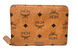 エムシーエム MCM Aren ジップ ウォレット ヴィセトス オリジナル ミニジップ アラウンド カードケース コインケース 小物入れ 総柄 コニャック COGNAC BROWN 茶色 MYLAAVI03CO001 財布・ケース レディース財布 ロゴ ブラウン 104W-16