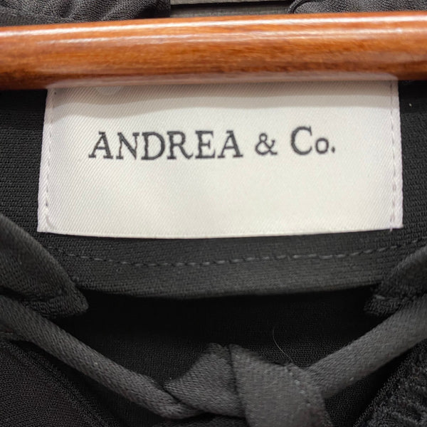 アンドレアアンドコー ANDREA&CO. 2RACES PEARL RIBBON DRESS yk23f10 ワンピース ブラック フリーサイズ 201LT-412