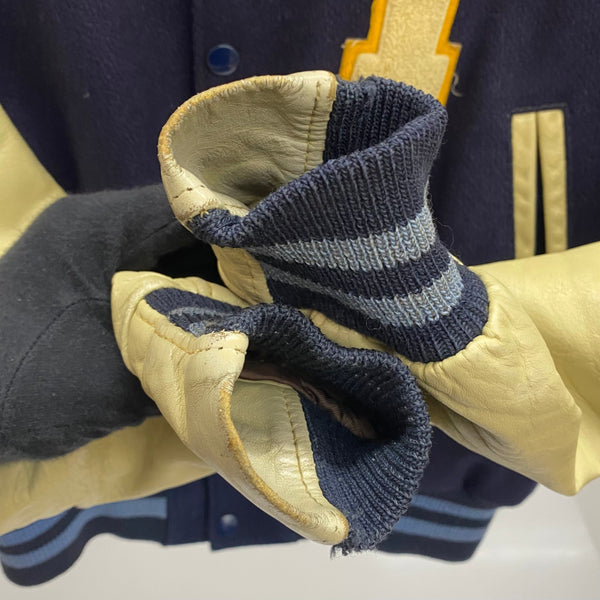 【曜日割引対象外】 ゴールデンベアー GOLDEN BEAR 60's Stadium Varsity Jacket スタジャン ジャケット ネイビー Mサイズ 201MT-4019 VB