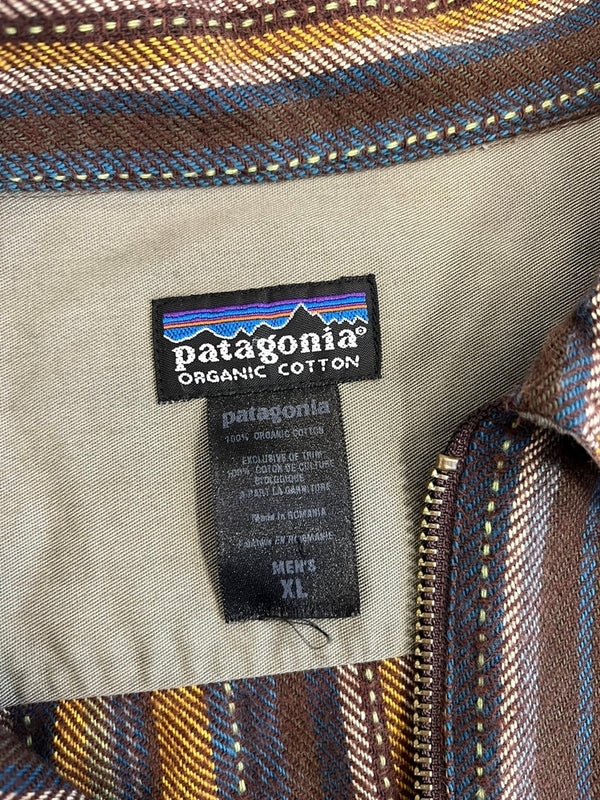 パタゴニア PATAGONIA 00s 00's 2000年代 Rhythm Full-Zip Shirt リズムフルジップシャツ ストライプ ヴィンテージ XL 長袖シャツ マルチカラー 101MT-5111