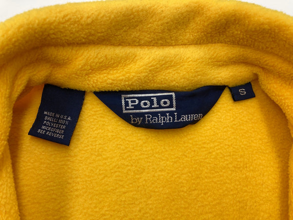 ラルフローレン RalphLauren 90s 90年代 フリースジャケット スウィングトップ アウター チンスト USA製 黄色 ジャケット ワンポイント イエロー Sサイズ 104MT-2235