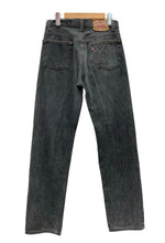 リーバイス Levi's 90s 90年代 501 先染め ブラック ジーンズ ジーパン USA製 ボタン裏544 無地 デニム ブラック W30 L34 104MB-294