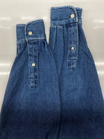 ラルフローレン RalphLauren POLO COUNTRY 90s BUTTONDOWN DENIM SHIRT ボタンダウン デニム シャツ 長袖 インディゴ 青 長袖シャツ ロゴ ブルー Sサイズ 104MT-2263