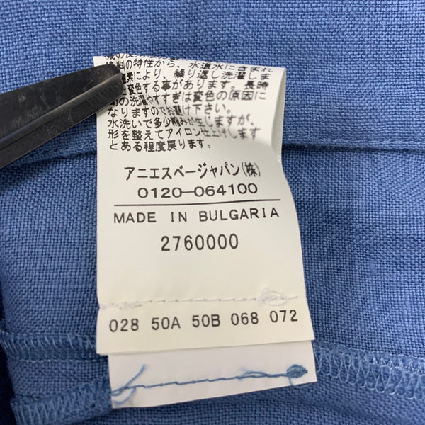 アニエスベー agnes b. ロングスカート リネンスカート 0761UAF9 スカート ブルー 201LB-102