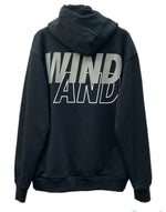 ウィンダンシー WIND AND SEA STRAIGHT HOODED SWEATSHIRT ストレート フーディー プルオーバー パーカー スウェット 黒 WDS-O-SIG-25-Q2-CS-01 パーカ ロゴ ブラック Lサイズ 104MT-1963