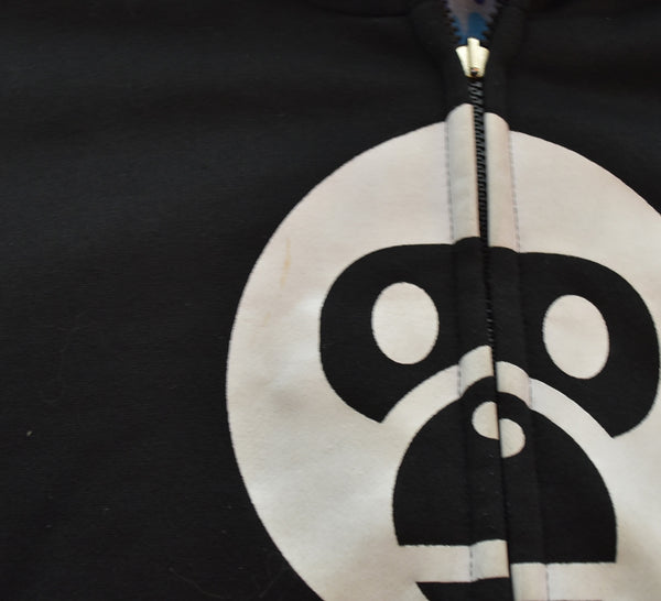 アベイシングエイプ A BATHING APE BABY MILO リバーシブル ジップアップパーカー サル  パーカ ブラック Mサイズ 103MT-3243