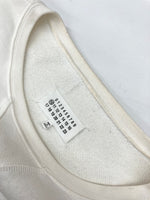 メゾンマルジェラ Maison Margiela 19AW OVERSIZE SWEATSHIRT オーバーサイズ スウェットシャツ クルーネック 長袖 白 S50GU0101 S25405 サイズ 44 スウェット プリント ホワイト 104MT-2210