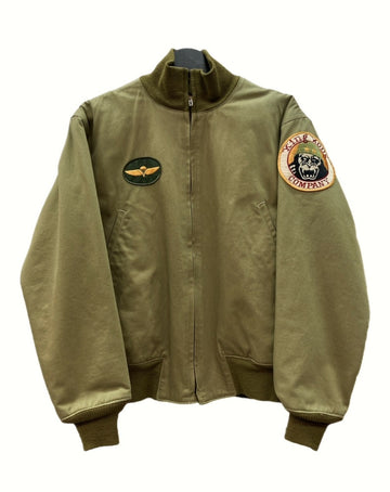 バズリクソンズ BUZZ RICKSON'S TANKERS JACKET タンカース ミリタリー フライト ジャケット アウター ブルゾン 緑 M13802 サイズ 40R ジャケット ロゴ カーキ 104MT-923