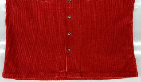 ダブルアールエル RRL 90s CORDUROY JACKET コーデュロイ ジャケット ボタン 開襟 太畝 三ツ星タグ Ralph Lauren オレンジ 赤 ジャケット 無地 レッド XLサイズ 104MT-2260