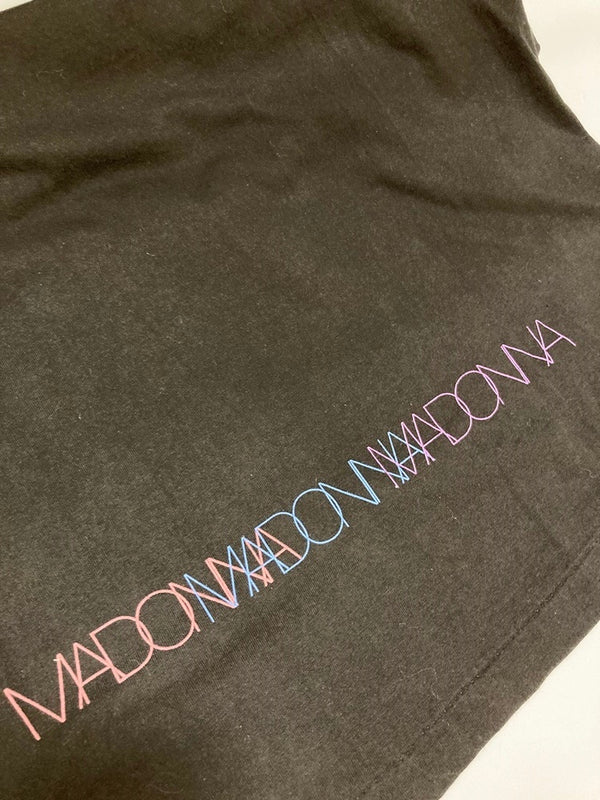 ヴィンテージ Vintage 90s マドンナ MADONNA ARTIST TEE US古着 袖シングル 黒 L Tシャツ プリント ブラック 101MT-2586