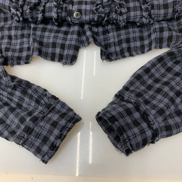 エムエーエスユー MASU 23ss GRUNGE PLAID SHIRT 長袖シャツ ブラック 46サイズ 201MT-4667