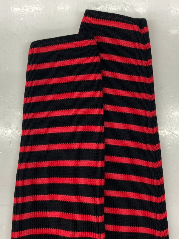 サンローラン Saint Laurent 15AW SHOULDER ZIP WOOL BORDER KNIT ショルダージップ ウール ボーダー ニット 長袖 エディ期 赤 黒 386419 Y1JC1 セーター ボーダー レッド XSサイズ 104MT-1071