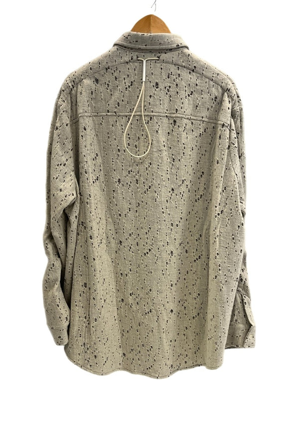 ヴェイン VEIN WO/PE RANDOM HOLE JACQUARD VESSEL L/S SHIRT JACKET VS12-307 サイズ3 長袖シャツ グレー 101MT-4856