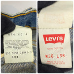 【曜日割引対象外】 リーバイス Levi's 90's 501 バレンシア USA製  555 赤耳 110years デニム ブルー W36 L36サイズ 201MB-979 VB