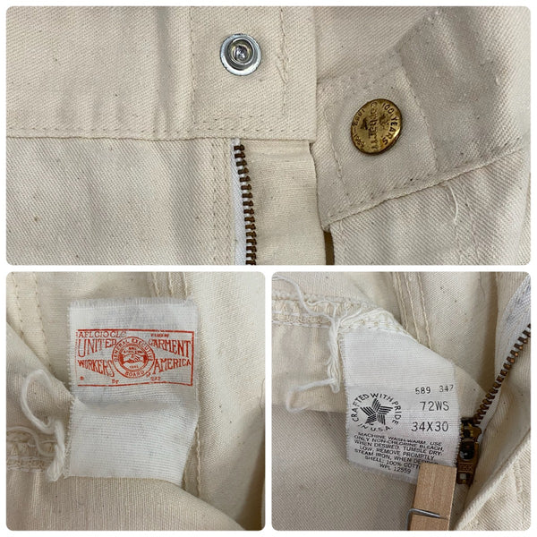 【曜日割引対象外】 カーハート Carhartt 80's 100周年 ペインターパンツ USA製 カーゴパンツ ホワイト 34×30サイズ 201MB-1133 VB